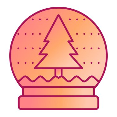 Kar ikonu vektör illüstrasyon tasarımlı Noel ağacı