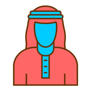 Kadın avatar düz simgesi