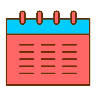 Takvim simgesi vektör illüstrasyonu