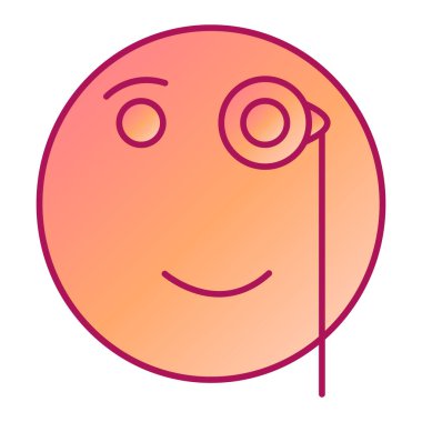 Şirin ve mutlu yüzün vektör çizimi