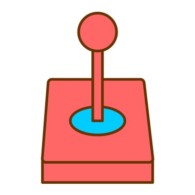Top ikonlu joystick. vektör illüstrasyonu