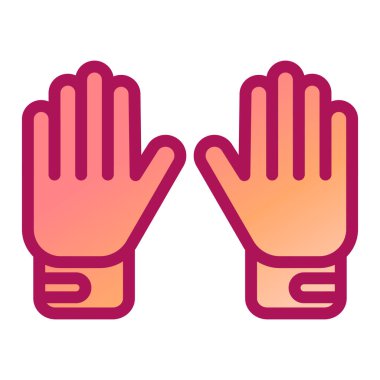 Eldiven simgesi vektör illüstrasyonu