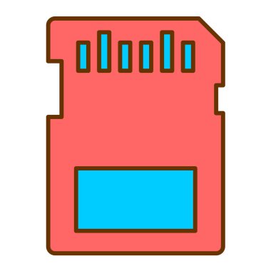 Hafıza kartı. Basit illüstrasyon