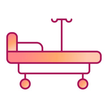 Hastane yatağı ikon vektör illüstrasyonu