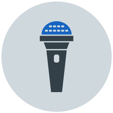 Mikrofon. Web simgesi basit tasarım