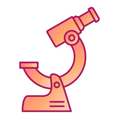 Mikroskop vektör simgesi. Düz çizim. 10 saniye.