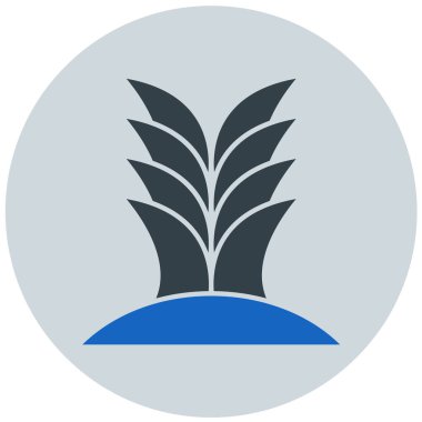 Bitki. Web simgesi basit illüstrasyon