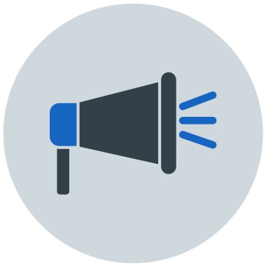 Megafon. Web simgesi basit illüstrasyon