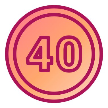 Moda biçimi izole edilmiş arkaplanda 2 numaralı simge