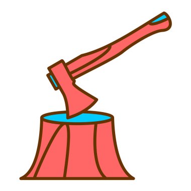 Balta ve ayaklar modern simge vektör illüstrasyonu 