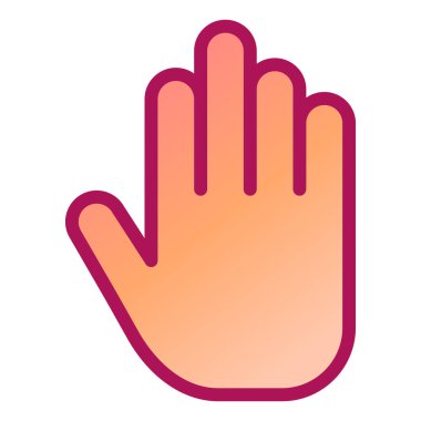 El ikonu. taslak dokunmatik vektör illüstrasyonu. beyaz arkaplanda izole