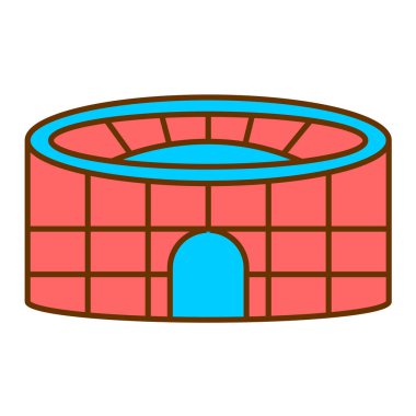 Bir spor stadyumu ikonunun vektör illüstrasyonu