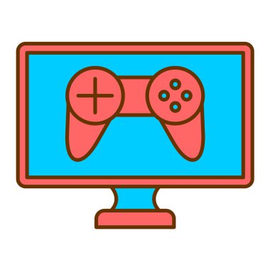 Video oyunu konsolu vektör illüstrasyon tasarımı