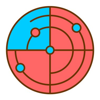 Radar. Web simgesi basit illüstrasyon