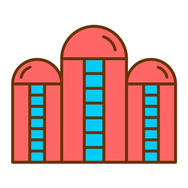 Bina. Web simgesi basit illüstrasyon