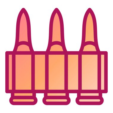 Kurşun ikonu. ağ için silah vektör simgelerinin düz çizimi