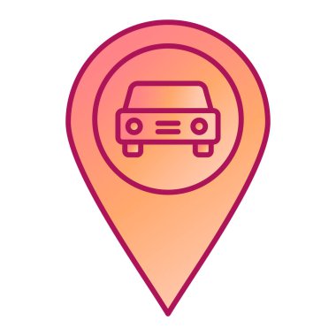 araba park simgesi vektör illüstrasyon