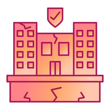 Bina. Web simgesi basit illüstrasyon