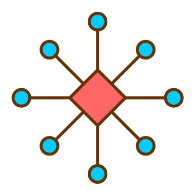 ağ bağlantısı vektör çizgisi simgesi