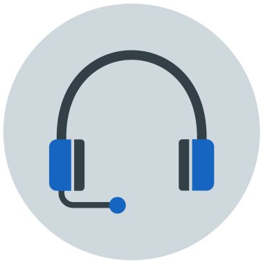 Kulaklık. Web simgesi basit tasarım