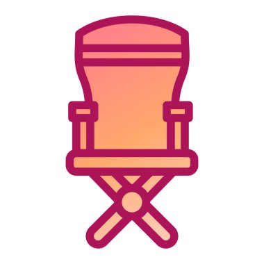 sandalye vektörü ince çizgi simgesi