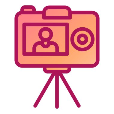 kamera simgesi vektör illüstrasyonu