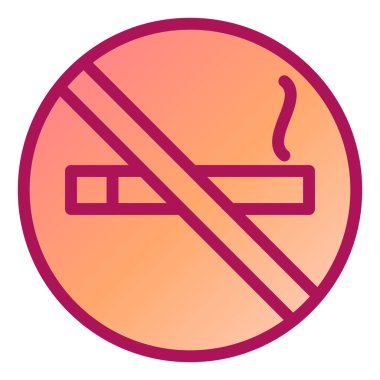 sigara içen modern simge vektör çizimi yok