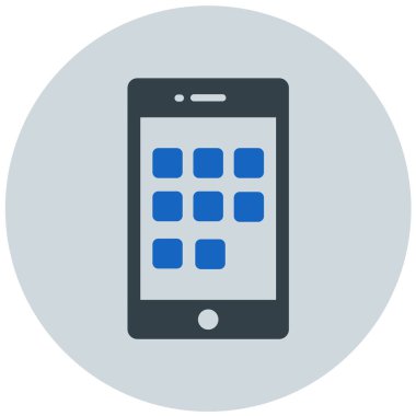 Cep telefonu. Web simgesi basit illüstrasyon