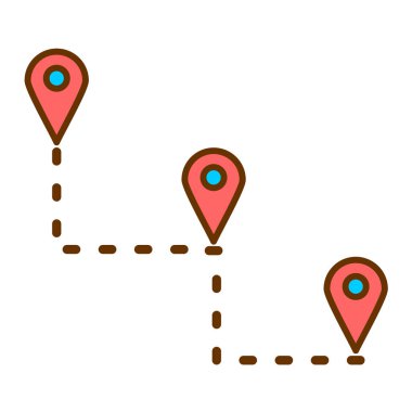 Harita imleci resmetme izole vektör işareti sembolü