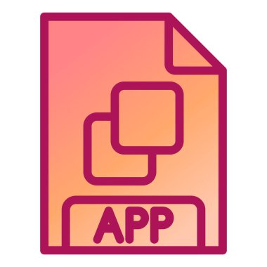 Dosya biçim simgesinin vektör illüstrasyonu