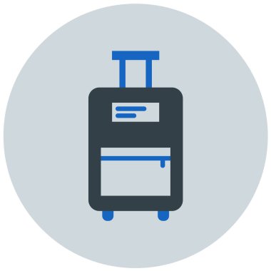 bavul modern simge vektör illüstrasyonu