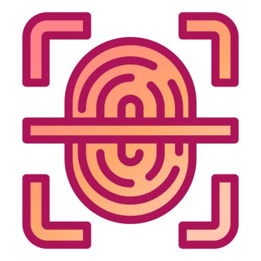 Parmak izi. Web simgesi basit tasarım