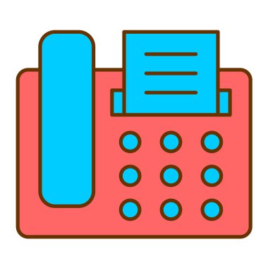 faks. Web simgesi basit illüstrasyon