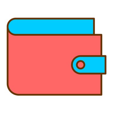 cüzdan ikonu vektör illüstrasyonu