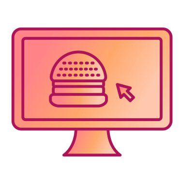 Hamburger ikonu vektör illüstrasyonu