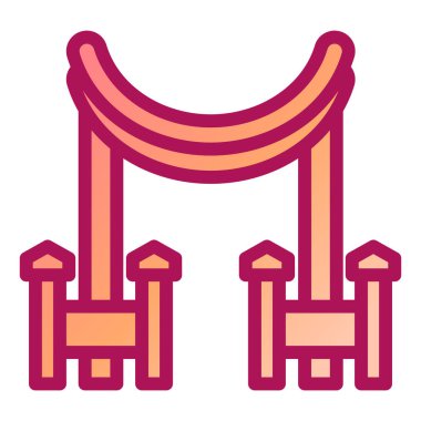 Tiyatro ikonu vektör illüstrasyonu