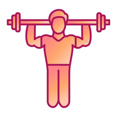 Fitness elemanı halter vektör illüstrasyon tasarımını kaldırıyor