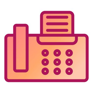 faks. Web simgesi basit illüstrasyon