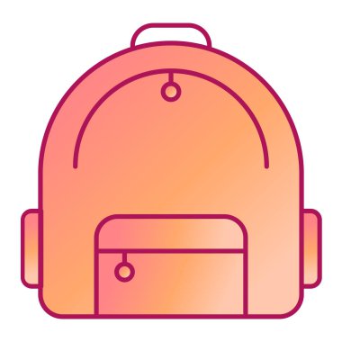 sırt çantası simgesi vektör illüstrasyonu