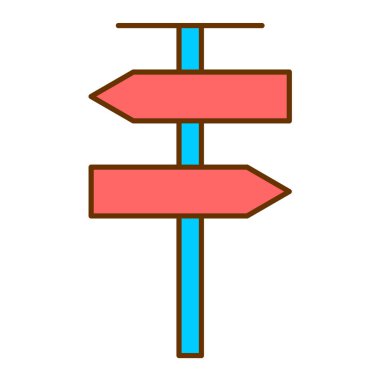 İşaret levhası Web simgesi basit illüstrasyon