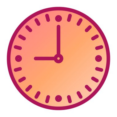 Saat. Web simgesi basit illüstrasyon