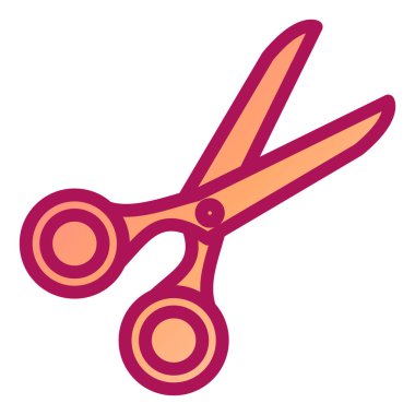 Makas simgesi. Web için makas vektör simgelerinin basit çizimi