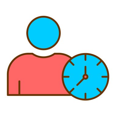 Zaman yönetimi simgesi vektör illüstrasyonu