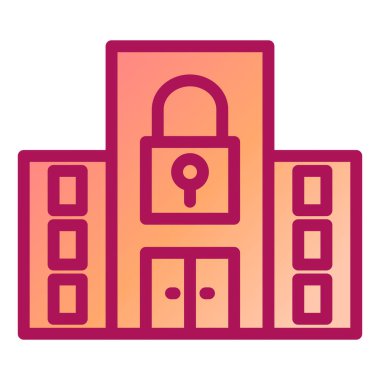 Bina. Web simgesi basit illüstrasyon