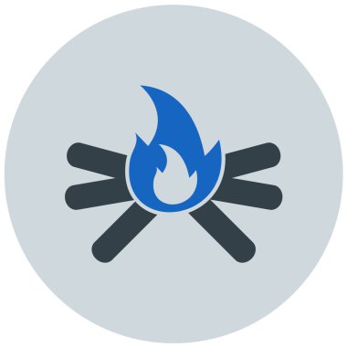 Yangın. Web simgesi basit illüstrasyon