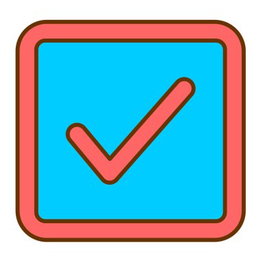 Moda biçimi izole edilmiş arkaplanda işaret simgesini işaretle