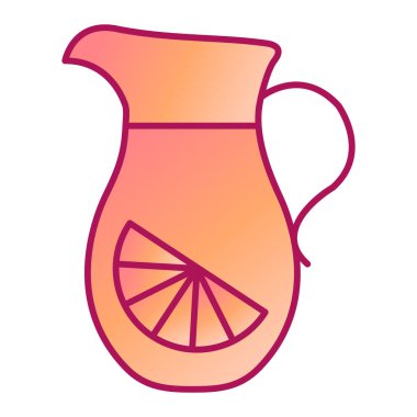 Limon dilimli taze meyve suyu kavanozu.