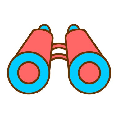 binoküler modern ikon vektör çizimi 