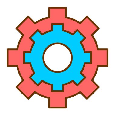 Teçhizat Web simgesi basit illüstrasyon