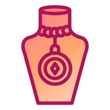 kolye simgesi, vektör illüstrasyonu